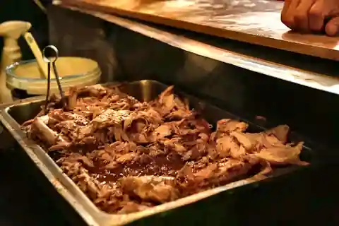 Tender slow-cooked pork ready to serve